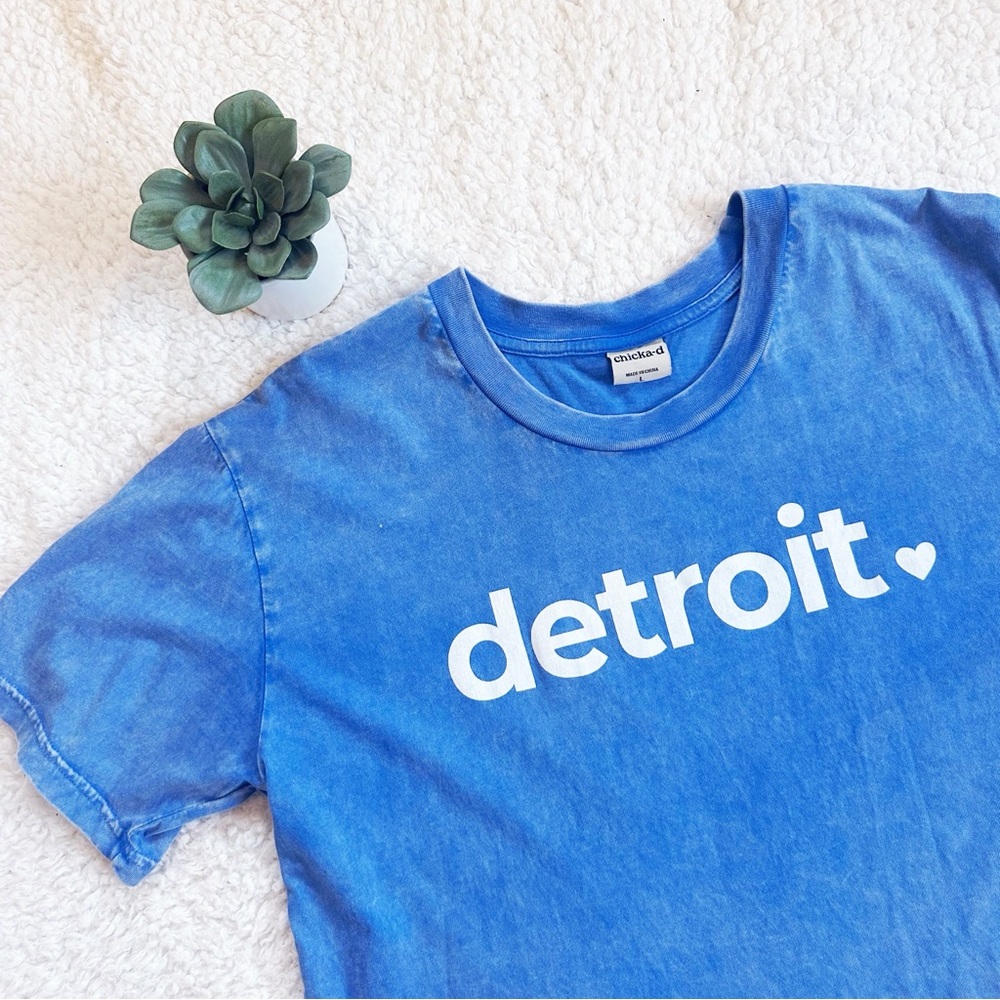 Blue Detroit tshirt
